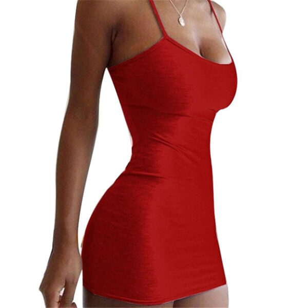 Stretch Red Bodycon Mini-Dress