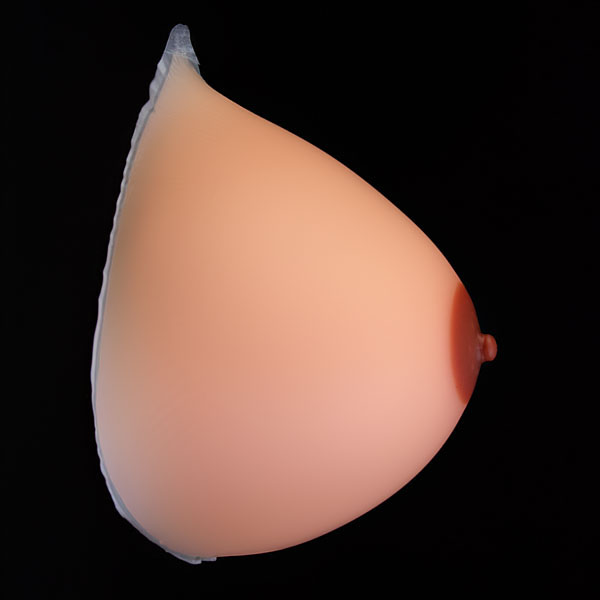 Soft and Realistic Silicone, Tan Breast Forms - Teardrop Shaped