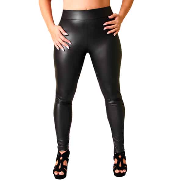 Black Pleather Leggings - Online Womens Clothing Boutique