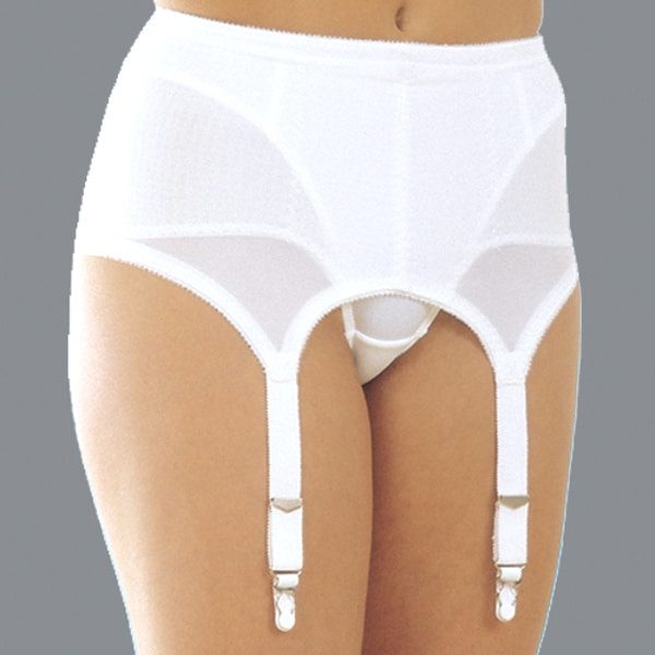 Women Vintage Open Bottom Girdle Garters with 6 Straps Sexy Metal Clips  Suspender Belt with Thigh High Stockings Lingerie